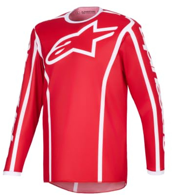 Alpinestars Fluid Apex Motocross Jersey, rot/weiß, 2XL