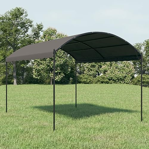 Pavillon 3x4 m Anthrazit, Wasserdichtes Polyesterdach, UV-Schutz, Robuster Metallrahmen, Garten Outdoor Canopy Gazebo, Terrassen Pergola für Familie und Feiern