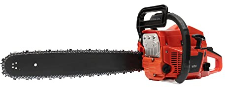 Benzin-Kettensäge 52 cm³ 2.2 kW 2-Takt-Motor Motorsäge Chainsaw 20-Zoll-Kettensäge, Gasbetriebene Gaskettensägen Selbstrückstellender für Holzschneiden, Leichte Fällarbeiten und Entasten