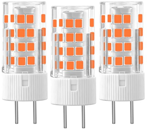 LUHMQ G5.3 LED Birne, GU5.3 Bi-Pin Sockel MR16 LED Lampen,AC/DC 12V-24V,3W=30W – für Spotlight Track Lighting, Landschaftsbeleuchtung, Reflektorlampe Clear Glass Lens Design (Warmweiß 3000k, 3 Stück)