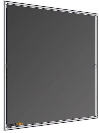 YOURSOL Fliegengitter Spannrahmen zuschneidbar Alu Fiberglas weiß 140x150cm | Montage ohne Bohren mit Edelstahl-Einhängefedern, ideal für Mietwohnungen, einfacher Zusammenbau per Stecksystem