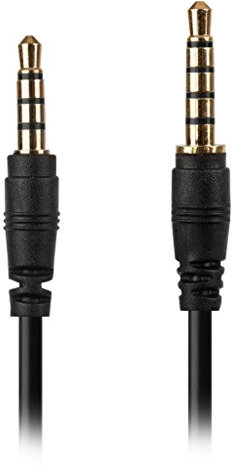 Reemplazo Cable Auriculares REYTID - A30, A40 Gen 1 & Gen 2 TR - Cable de Auriculares Inalámbricos 3.5mm a 3.5mm Chapado en Oro 1.2m Negro