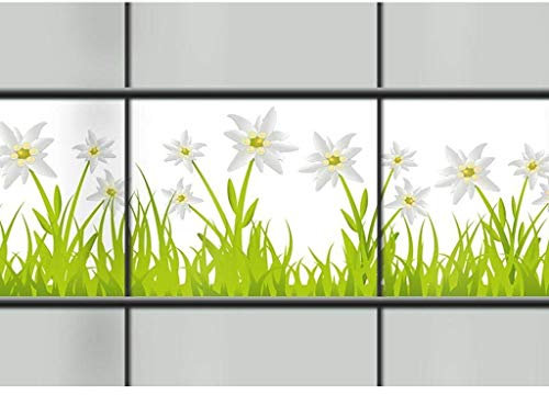 Sichtschutz Kreativstreifen / 19cm (H) x 2,85m (L) Motiv Edelweißwiese 1A-PVC Qualität 3 Streifen - SIE KAUFEN Hier DIREKT BEIM Hersteller -