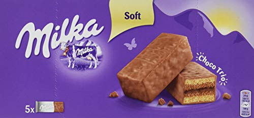 Milka Choco Trio - Mini Kuchen mit Schokoladenfüllung umhüllt von Alpenmilch Schokolade - 12 x 150g