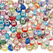 NBEADS 100 Stk. 14mm Acryl Europäische Perlen, große Lochperlen Rondelle Spacer Perlen gemischt sortiert farbig für Charms Armband, Loch: 5mm
