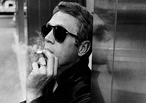 Poster Steve McQueen Smoking Cigarette Wall Art
