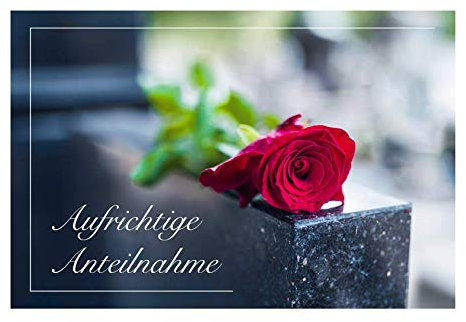 Merz Designkarten 6 Stück einfühlsame Premium-Trauerkarten/Beileidskarten im Set mit 6 weißen Umschlägen - aufrichtige Anteilnahme Mitgefühl Beileid Trauerkarte mit Text, Spruch Todesfall