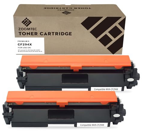 ZOOMTEC Ersatz für HP CF294X 94X CF294A 94A Tonerkartusche Kompatibel mit HP Laserjet Pro MFP M118dw M118 M148dw M148fdw M148 M149fdw M149 Drucker (2er-Pack Schwarz)