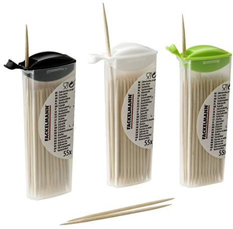 FACKELMANN 55-Palillos de Dientes, Madera, 1, 68 mm