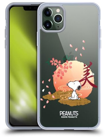Head Case Designs Licenciado Oficialmente Peanuts Sakura Snoopy Oriental Caso Funda de Gel Suave Compatible con Apple iPhone 11 Pro MAX