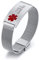 SEIZURES Armband, Medizinischer Alarm SOS Notfall Name ID Tag Identifikation Netzband Verstellbare Armbänder für Unisex, Silber