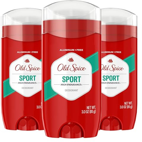 Old Spice Aluminum Free Deodorant For Men, High Endurance, 24/7 Sweat Defense & Odor Protection to Eliminate Odors, 24/7 Freshness & Lasting Scent, Sport Scent, 3.0 oz (Pack of 3)