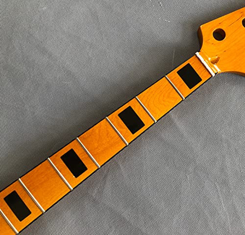 Manche de guitare électrique à 4 cordes 20 frettes 86,4 cm Touche en érable jaune brillant