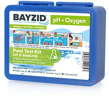 Höfer Chemie Test-Kit zur Messung von Aktivsauerstoffgehalt & pH-Wert