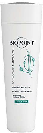 Biopoint Dermocare Anti-Haarausfall-Shampoo, speziell für Herren, reinigt sanft, stärkt, korportiert und voluminös das Haar, fördert die Vitalität, 200 ml