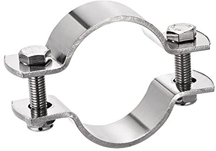 sourcing map Wandhalterung Deckenhalterung Rohrhalterung 304 Edelstahl Rohrschelle für 55mm Rohr