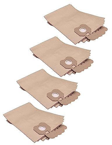 vhbw 20x Staubsaugerbeutel kompatibel mit Hitachi CV-200P, CV-400P eco, CV-300P Staubsauger - Papier, 32cm x 20cm, braun