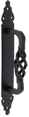 Gedotec Torgriff Vollmetall | 1 Stück Falttüren-griffe Möbel | Länge: 280 mm | PRIEL | Möbelgriffe schwarz matt Optik - klassisches Design | Stossgriff Schubladengriffe Küchengriffe Türgriffe