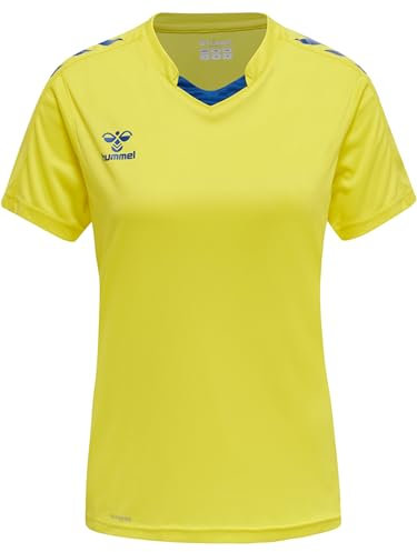 Hummel Damen Hmlcore Xk Poly Jersey S/S Woman T-Shirt, Blazing Yellow/True Blue, M EU