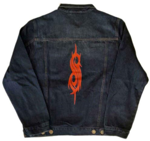 Slipknot Denim Jacket Tribal Band Logo The end so far Official Unisex Blue