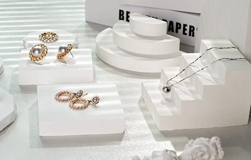 GISELA D Fotografie Requisiten Treppenwürfel Putz Produkt Fotografie Posing Requisiten Solide Blöcke für Schmuck Kosmetik Schießen Zubehör Modellierung Dekoration (fünf)