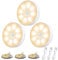 Electight Motion Sensor Lights Indoor, 3 Pack Night Light Type-C USB Rechargeable Battery, Cordless LED Adhesive Lamp with Magnetic Base, Cupboard Wardrobe Lights, Puck Light -Warm Yellow
