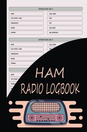 HAM RADIO LOG BOOK: Ham Radio Record Book For Amateur Radio Station, up to 294 Operations, Includes Notes Section