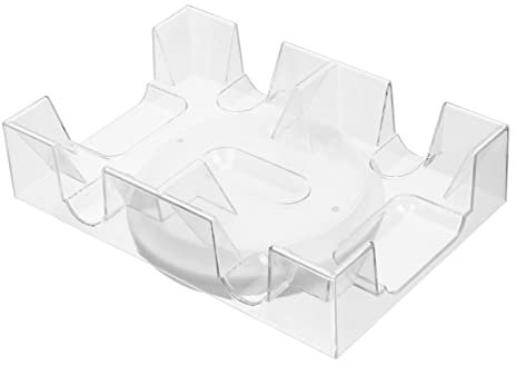 WHAMVOX Kartenhalter Aus Kunststoff Drehbarer Pokerständer 360° Für Erwachsene Spielkartenhalter Transparent Spielkartenständer Für Poker Skat Canasta
