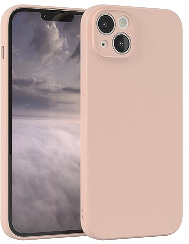 EAZY CASE - Silikonhülle für iPhone 14 Plus Hülle Silikon Case Rosa weich stoßfeste Handyhülle iPhone 14 Plus Schutzhülle mit Kameraschutz Dünn Premium Schutz Cover TPU Phone Bumper in Altrosa Pastell