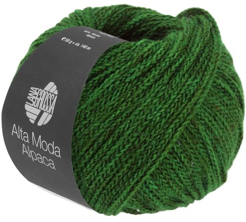 LANA GROSSA Alta Moda Alpaca | Kettengarn aus Alpaka (Baby) | Handstrickgarn aus 90% Alpaka (Baby), 5% Schurwolle (Merino) & 5% Polyamid | 50g Wolle zum Stricken & Häkeln | 140m Garn 98