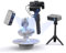 3DMakerpro 3D-Scanner mit 0,01 mm Genauigkeit, 24-Bit-Farbkamera, verwacklungssicheren optischen Linsen, 10 FPS Scangeschwindigkeit, tragbarer 3D-Scanner für 3D-Druck mit Smart Grip – Seal Luxury Kit