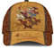351 Damen Herren Baseballmütze Verstellbar Trucker-Kappe Mit Schweißband Sport Kappe Väter Basecap Kappe Native Horses and Sun Indigenous Vintage Brown Indianer Boho