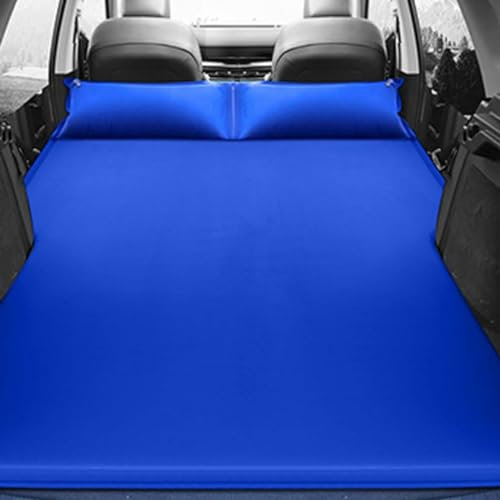 LOKORI Matratze Auto Luftbett für VW T-Cross Sport Caravelle Sharan Passat S,Tragbar Dickere Rücksitz Kofferraum Reisen Luftkissen Reise Campingzubehör,B-Blue