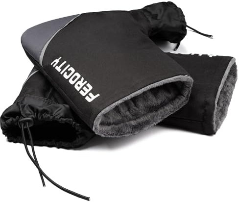 Ferocity Winter-Motorrad-handschuh Warme Muffs Handschuhe für Roller Scooter Fahrrad Motorrad Handlebar Cover Gloves Lenkerstulpen Model Premium [088]