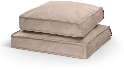 softwalls Hundekissen Samt - Orthopädisches Hundebett XXL - Hundematte kleine Hunde - Hundematratze Waschbar - Hundekorb (Beige, 76 x 60 cm)