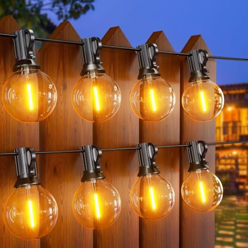 Miootly LED Lichterkette Außen, 45M/150FT Lichterkette Outdoor mit 75+2 G40 Birnen, IP45 Wasserdicht Lichterketten Außenbereich für Garten, Balkon, Hochzeit 2700K