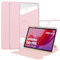 YRH for Lenovo M11 Tablet Case with Pen Holder,360 Degree Rotating Stand Auto Wake Sleep Protective Cover for Lenovo Tab M11 11 inch Case, Pink