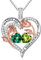 TINGN Muttertag Geschenk - Muttertag Geschenk für Mama, Muttertagsgeschenk Kette, Muttertagsgeschenk Schmuck, Mutter Geschenke, Mai Smaragd August Peridot Geburtsstein Halskette Kette Damen Silber 925
