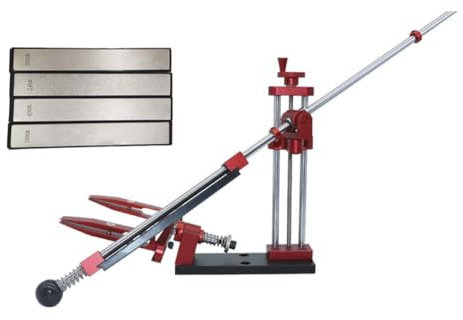 MSCHENZW Kit de Afilado de Cuchillos de áNgulo Fijo con RotacióN de 360° - Afilador de Cuchillos Profesional con Piedras de Afilar-B