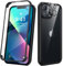 Kmofizle 360 Grad für iPhone 13 Hülle mit Eingebaut Glas Schutzfolie und Kameraschutz, Stoßfest Stoßfänger Fullbody Handyhülle für iPhone 13 (6.1 Zoll) - Schwarz