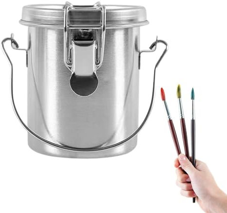 Monozoz Pinselhalter und Organizer, Pinselhalter aus Edelstahl zum Malen - Robustes Pinselreinigungswerkzeug - Abnehmbarer poröser Reinigungsfilter. Effizienter Bürstenreiniger