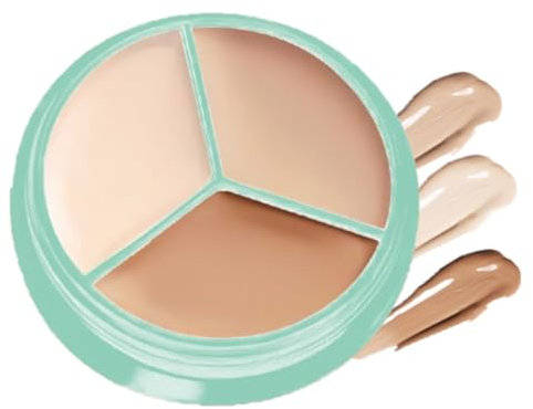 KARLOR 3-in-1 Concealer Palette, Concealer Creme Concealer Corrector Augenringe Falten Pickel Concealer mehrfarbig Farbekorrektur aufbaubare Deckkraft Concealer für gemischten Teint