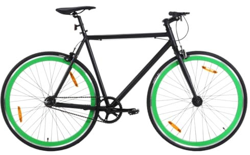Fixed Gear Bike, Single Speed Fixie Fahrrad, leicht, Fancy Bike, hochfester Stahlrahmen, Hardtail-Fahrrad für Erwachsene, 700c, Weiß und Blau, 59 cm