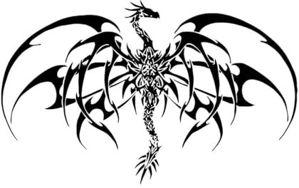 Wandaufkleber „Tribal Monster Dragon“, für Babyzimmer, Kinderzimmer, magisches Tier, Anime, Manga, Wandtattoo, Schlafzimmer, Vinyl, für Zuhause, klein – 35x56cm