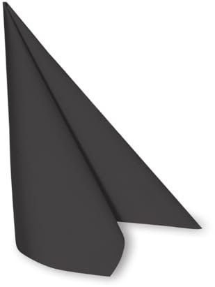 DeinPack 50 x Airlaid Serviette 40 x 40 cm schwarz - hochwertige Einwegservietten stoffähnlich - Reißfest, Saugstark & Formstabil - ideal für Hochzeit, Partys und Events
