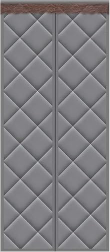 Rideau d'isolation pour porte de garage avec fermeture magnétique - Résistant aux intempéries et réduction du bruit - Pour portes coulissantes - 90 x 200 cm (l x H)