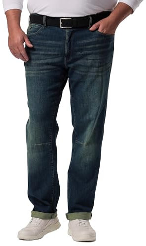 Men Plus Herren große Größen Übergrößen Menswear L-8XL Men+ Jeans, Denim, Straight Fit, 5-Pocket, bis Gr. 72/36 Dark Blue Denim 58 837302903-58