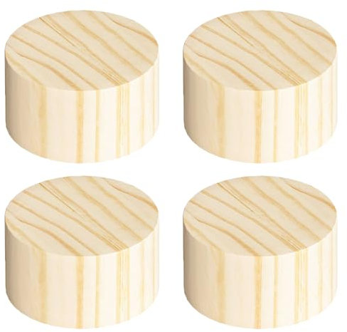 CTRSM Rehausseurs de Meubles ， Rehausseurs de Meubles en Bois Massif, rehausseurs de Table Ronde, rehausseurs de lit Robustes, 4 pièces, Pieds de canapé, Hauteur 1-4cm(20 x 2cm)