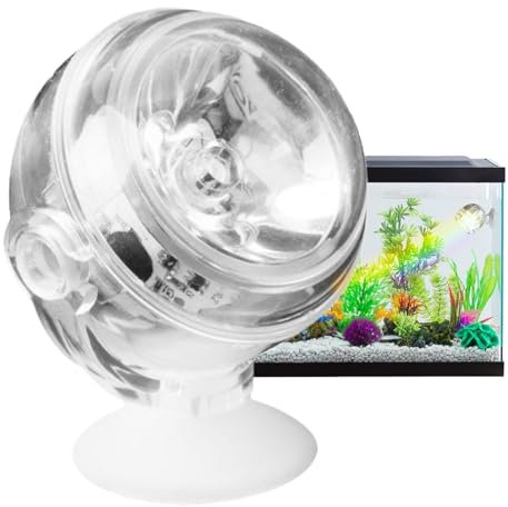 Aquarium Projector - 180 Degree Rotating Fish Lamp Super Bright LED Beads | Submersible Fish Lamp with Strong Suction Cup for Aquarium Fountain Fish Pond Dec Lighting