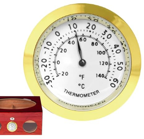 Humidor -Luftfeuchtigkeitssensor, Humidor Hygrometer - Analoge Sensortester mit hoher Präzisionsfeuchtigkeit - Hygrometermonitor für Humidor -Schrankdose Pflege und Wartung